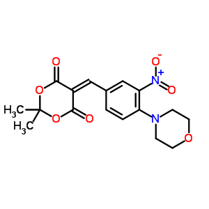 341935-02-2  2,2-dimethyl-5-[(4-morpholin-4-yl-3-nitrophenyl)methylidene]-1,3-dioxane-4,6-dione