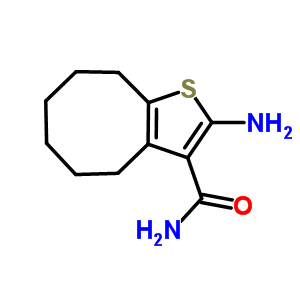 40106-15-8  2-amino-4,5,6,7,8,9-hexahydrocycloocta[b]thiophene-3-carboxamide