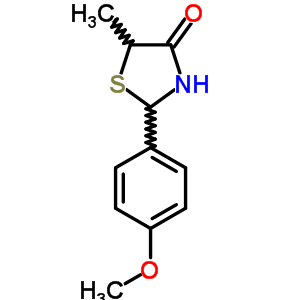 5303-09-3;82697-75-4  2-(4-methoxyphenyl)-5-methyl-1,3-thiazolidin-4-one