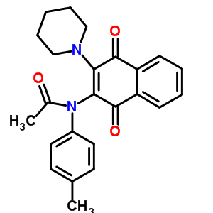 5475-26-3  N-(1,4-dioxo-3-piperidin-1-yl-1,4-dihydronaphthalen-2-yl)-N-(4-methylphenyl)acetamide