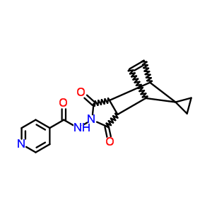 5627-65-6  N-(1,3-dioxo-1,3,3a,4,7,7a-hexahydro-2H-spiro[2-aza-4,7-methanoisoindole-8,1'-cyclopropan]-2-yl)pyridine-4-carboxamide