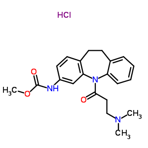 5806-17-7;78816-58-7  methyl [5-(N,N-dimethyl-beta-alanyl)-10,11-dihydro-5H-dibenzo[b,f]azepin-3-yl]carbamate hydrochloride
