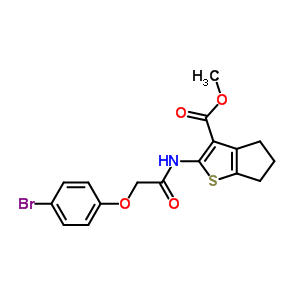 5972-32-7  methyl 2-{[(4-bromophenoxy)acetyl]amino}-5,6-dihydro-4H-cyclopenta[b]thiophene-3-carboxylate