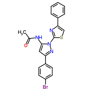 74101-26-1  N-[3-(4-bromophenyl)-1-(4-phenyl-1,3-thiazol-2-yl)-1H-pyrazol-5-yl]acetamide