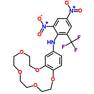 78857-86-0  N-[2,4-dinitro-6-(trifluoromethyl)phenyl]-2,3,5,6,8,9,11,12-octahydro-1,4,7,10,13-benzopentaoxacyclopentadecin-15-amine