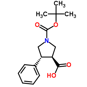 221142-28-5;884048-45-7  (3S,4R)-1-(tert-butoxycarbonyl)-4-phenylpyrrolidine-3-carboxylic acid