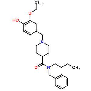 4509-76-6  N-benzyl-N-butyl-1-(3-ethoxy-4-hydroxybenzyl)piperidine-4-carboxamide