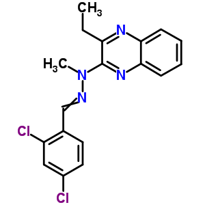 4765-97-3  2-{2-[(2,4-dichlorophenyl)methylidene]-1-methylhydrazino}-3-ethylquinoxaline