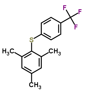 51431-75-5  1,3,5-trimethyl-2-{[4-(trifluoromethyl)phenyl]sulfanyl}benzene