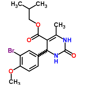 5478-85-3  2-methylpropyl 4-(3-bromo-4-methoxyphenyl)-6-methyl-2-oxo-1,2,3,4-tetrahydropyrimidine-5-carboxylate