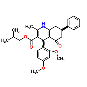 5706-38-7  2-methylpropyl 4-(2,4-dimethoxyphenyl)-2-methyl-5-oxo-7-phenyl-1,4,5,6,7,8-hexahydroquinoline-3-carboxylate