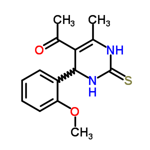 6369-25-1  1-[4-(2-methoxyphenyl)-6-methyl-2-thioxo-1,2,3,4-tetrahydropyrimidin-5-yl]ethanone