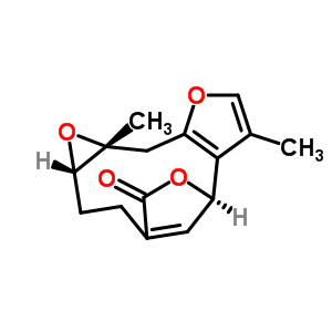 20082-45-5  (4R,9aS,10aR)-3,10a-dimethyl-4,8,9,9a,10a,11-hexahydro-4,7-(metheno)furo[3,2-c]oxireno[f]oxacycloundecin-6-one
