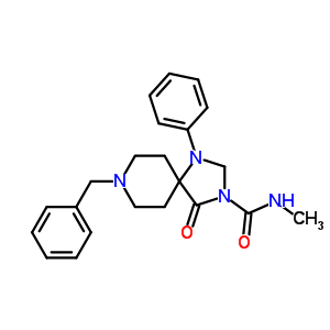54286-34-9  8-benzyl-N-methyl-4-oxo-1-phenyl-1,3,8-triazaspiro[4.5]decane-3-carboxamide