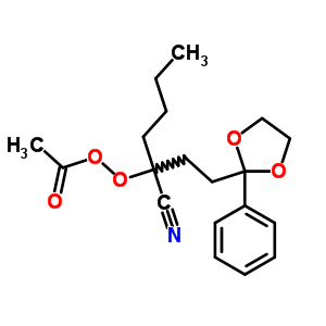 58422-92-7  3-cyano-1-(2-phenyl-1,3-dioxolan-2-yl)heptan-3-yl ethaneperoxoate