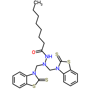 76151-52-5  N',N'-bis[(2-thioxo-1,3-benzothiazol-3(2H)-yl)methyl]octanehydrazide