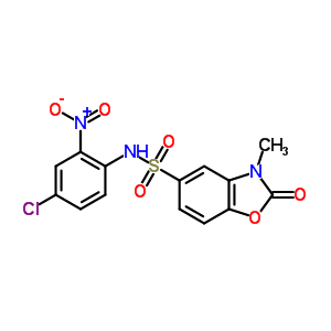 78633-49-5  N-(4-chloro-2-nitrophenyl)-3-methyl-2-oxo-2,3-dihydro-1,3-benzoxazole-5-sulfonamide