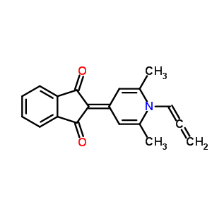 80672-64-6  2-(2,6-dimethyl-1-propadienylpyridin-4(1H)-ylidene)-1H-indene-1,3(2H)-dione