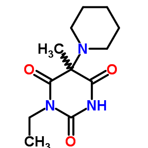 91800-57-6  1-ethyl-5-methyl-5-(piperidin-1-yl)pyrimidine-2,4,6(1H,3H,5H)-trione
