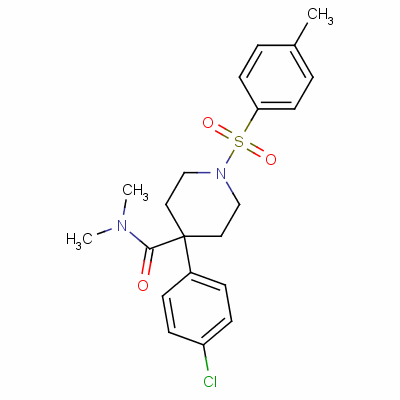 84176-73-8  4-(4-chlorophenyl)-N,N-dimethyl-1-(p-tolylsulphonyl)piperidine-4-carboxamide