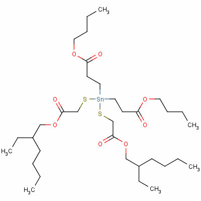 84332-98-9  2-ethylhexyl 4,4-bis(3-butoxy-3-oxopropyl)-10-ethyl-7-oxo-8-oxa-3,5-dithia-4-stannatetradecanoate