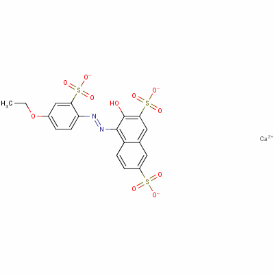 84696-59-3  4-[(4-ethoxy-2-sulphophenyl)azo]-3-hydroxynaphthalene-2,7-disulphonic acid, calcium salt