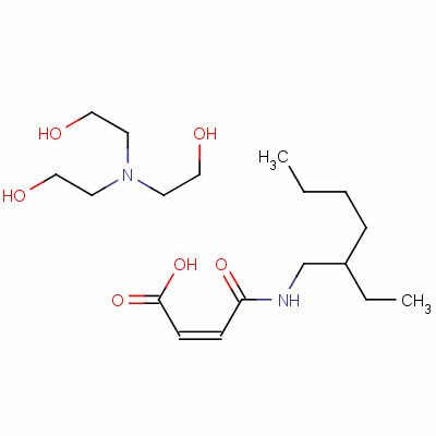 85204-21-3  4-[(2-ethylhexyl)amino]-4-oxoisocrotonic acid, compound with 2,2',2''-nitrilotris[ethanol] (1:1)