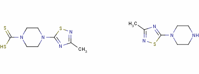 4-(3-甲基-1,2,4-噻二唑-5-基)哌嗪-1-二硫代羧酸与1-(3-甲基-1,2,4-噻二唑-5-基)哌嗪的化合物 85392-10-5