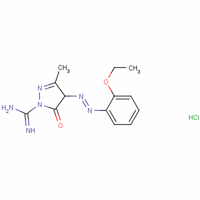 85409-33-2  4-[(2-ethoxyphenyl)azo]-4,5-dihydro-3-methyl-5-oxo-1H-pyrazole-1-carboxamidine monohydrochloride