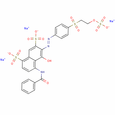 85567-16-4  4-(benzoylamino)-5-hydroxy-6-[[4-[[2-(sulphooxy)ethyl]sulphonyl]phenyl]azo]naphthalene-1,7-disulphonic acid, sodium salt