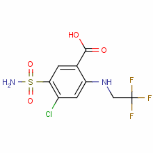 85567-44-8  4-chloro-N-(2,2,2-trifluoroethyl)-5-sulphamoylanthranilic acid