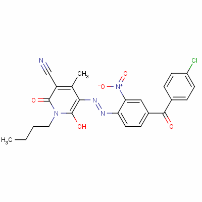 90729-40-1  1-butyl-5-[[4-(4-chlorobenzoyl)-2-nitrophenyl]azo]-1,2-dihydro-6-hydroxy-4-methyl-2-oxonicotinonitrile