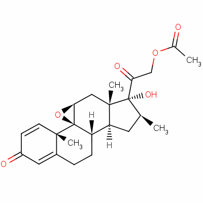 912-38-9  9β,11β-epoxy-17,21-dihydroxy-16β-methylpregna-1,4-diene-3,20-dione 21-acetate