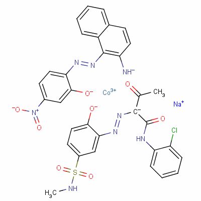 93776-36-4  sodium [2-[(2-amino-1-naphthyl)azo]-5-nitrophenolato(2-)][N-(2-chlorophenyl)-2-[[2-hydroxy-5-[(methylamino)sulphonyl]phenyl]azo]-3-oxobutyramidato(2-)]cobaltate(1-)