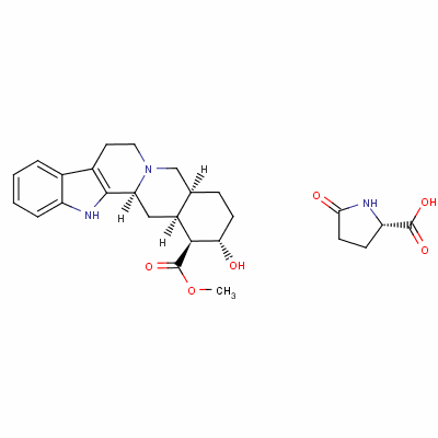 93803-79-3  methyl (16β,17α,20α)-17-hydroxyyohimban-16-carboxylate , compound with 5-oxo-L-proline (1:1)