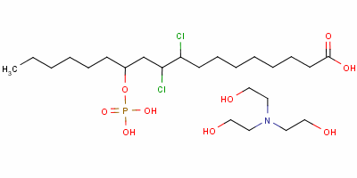 93804-80-9  9,10-dichloro-12-(phosphonooxy)octadecanoic acid, compound with 2,2',2''-nitrilotriethanol