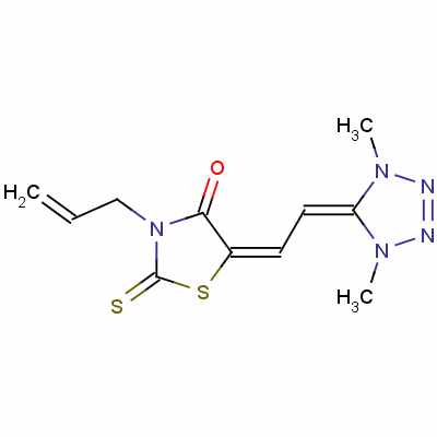 93838-98-3  3-allyl-5-[(1,4-dihydro-1,4-dimethyl-5H-tetrazol-5-ylidene)ethylidene]-2-thioxothiazolidin-4-one