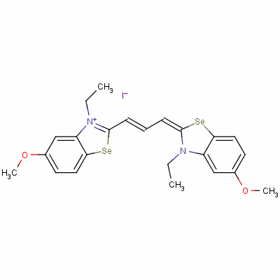 93838-99-4  3-ethyl-2-[3-(3-ethyl-5-methoxy-3H-benzoselenazol-2-ylidene)prop-1-enyl]-5-methoxybenzoselenazolium iodide
