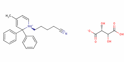 93842-99-0  1-(4-cyanobutyl)-γ-methyl-α,α-diphenylpyridinium hydrogen [R-(R*,R*)]-tartrate