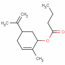 93919-04-1  2-methyl-5-(1-methylvinyl)-2-cyclohexen-1-yl butyrate