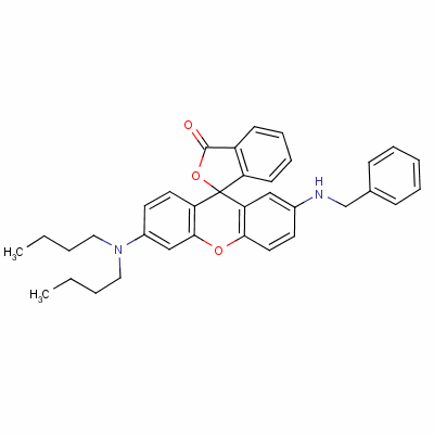 93923-69-4  2'-[(benzyl)amino]-6'-(dibutylamino)spiro[isobenzofuran-1(3H),9'-[9H]xanthene]-3-one
