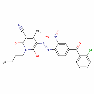 93923-81-0  1-butyl-5-[[4-(2-chlorobenzoyl)-2-nitrophenyl]azo]-1,2-dihydro-6-hydroxy-4-methyl-2-oxonicotinonitrile