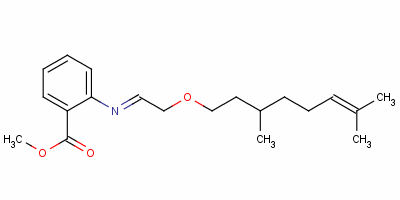 93940-30-8  methyl 2-[[2-[(3,7-dimethyl-6-octenyl)oxy]ethylidene]amino]benzoate