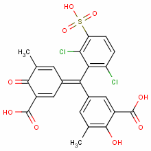 94086-53-0  5-[(3-carboxy-5-methyl-4-oxo-2,5-cyclohexadien-1-ylidene)(2,6-dichlorosulphophenyl)methyl]-3-methylsalicylic acid