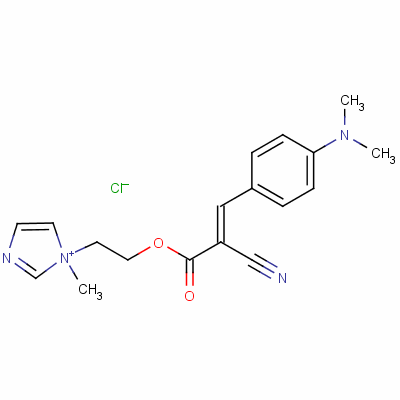 94087-14-6  1-[2-[[2-cyano-3-[4-(dimethylamino)phenyl]-1-oxoallyl]oxy]ethyl]-1-methyl-1Himidazolium chloride