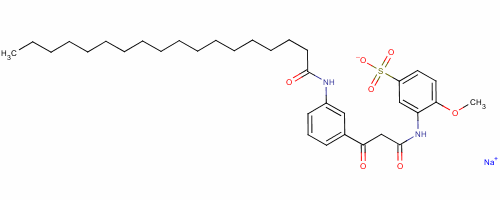 94087-63-5  sodium 3-[[1,3-dioxo-3-[3-[(1-oxooctadecyl)amino]phenyl]propyl]amino]-4-methoxybenzenesulphonate