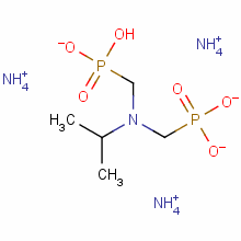 94107-77-4  triammonium hydrogen [[(1-methylethyl)imino]bis(methylene)]bisphosphonate