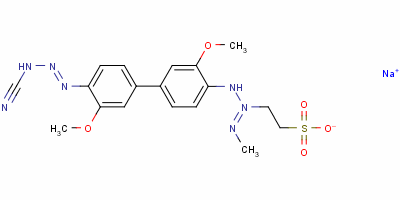 94108-20-0  sodium 2-[3-[4'-(3-cyanotriazen-1-yl)-3,3'-dimethoxy[1,1'-biphenyl]-4-yl]-1-methyltriazen-2-yl]ethanesulphonate
