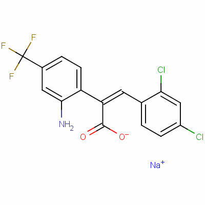 94133-72-9  sodium 2-[2-amino-4-(trifluoromethyl)phenyl]-3-(2,4,dichlorophenyl)acrylate