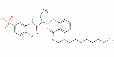 94135-83-8  1-decyl 2-[[1-(2-chloro-5-sulphophenyl)-4,5-dihydro-3-methyl-5-oxo-1H-pyrazol-4-yl]azo]benzoate